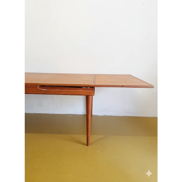Danish Rectangular Extendable Teak Table, 1960s For Sale - Image 6 of 8