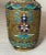 Japanese Antique 19th Century Handmade Japanese Champleve Enameled Bronze Vase Cloisonné For Sale - Image 3 of 10