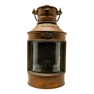 Mid 20th Century Copper Stern Ship Lantern