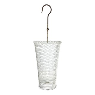 Mid-Century Modern French Metal Umbrella Stand in the style of Mathieu Matégot, 1960s For Sale
