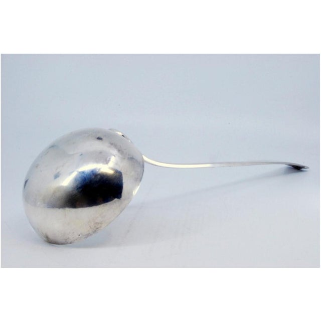 Silver Soup Ladle with Small Handle Relief For Sale - Image 4 of 10