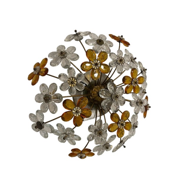 Murano Glass Flower Flushmount, 1960s For Sale - Image 9 of 9