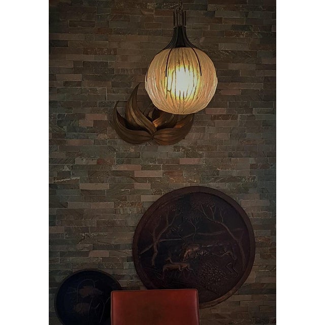 Angelo Brotto Glass Ball Pendant Lamp by Angelo Brotto, Italy, 1960s For Sale - Image 4 of 18