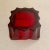 Contemporary Vintage Red Glass Contemporary Modern Square Ashtray For Sale - Image 3 of 4