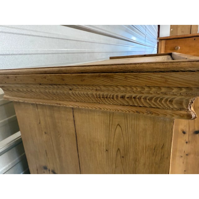 Antique Pine Cupboard With Key From England For Sale - Image 16 of 18