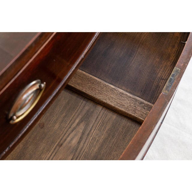 Brown Antique English Bow Front Chest For Sale - Image 8 of 12