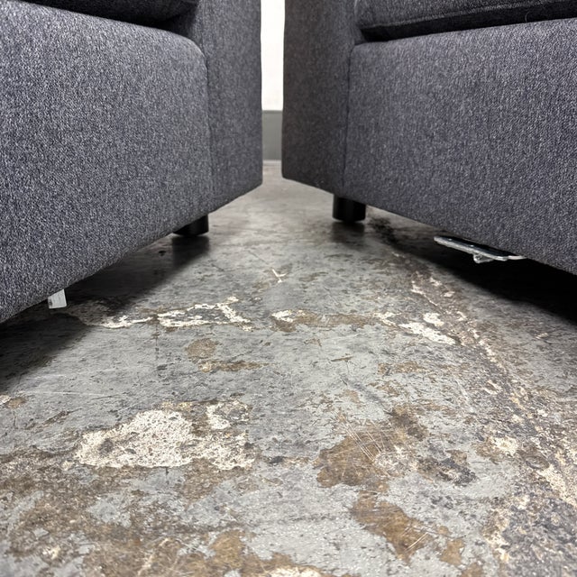 Gray Room & Board Mayer Two Piece Sofa in Flint Charcoal For Sale - Image 8 of 12