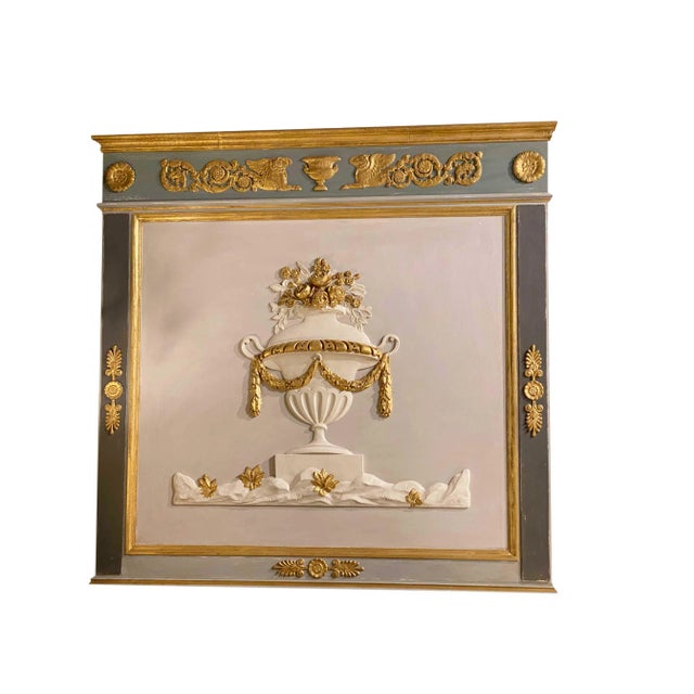 Contemporary Urn Boiserie Panel in the Style of 18th Century French Architecture For Sale - Image 10 of 11