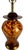 Brown Vintage Tortoiseshell Art Glass Table Lamp For Sale - Image 8 of 11