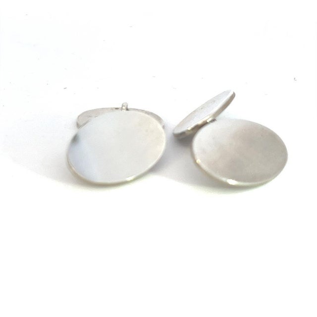 1990s 1990s Pair of Tiffany & Co Estate Cufflinks Sterling Silver For Sale - Image 5 of 6