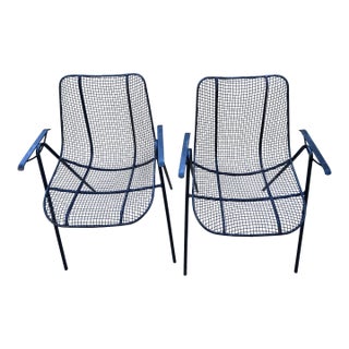 1950s Woodard Sculptura Arm Chairs, Attributed - A Pair For Sale