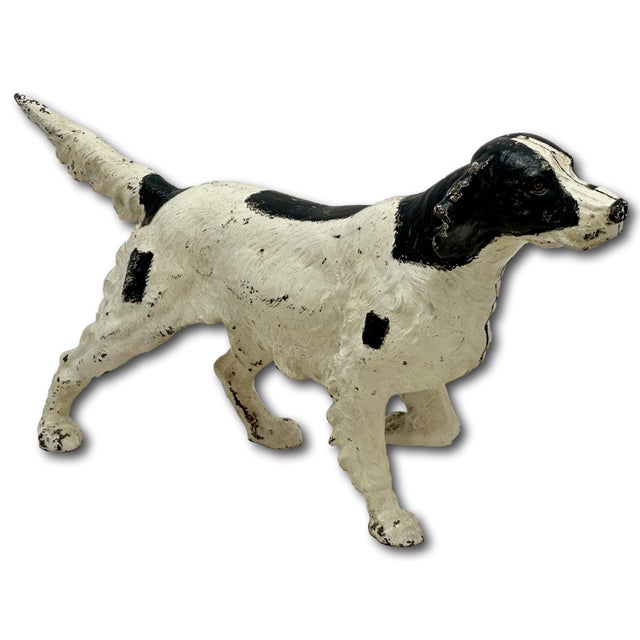 Large Vintage Hubley Manufacturing Company Cast Iron Setter / Hunting Dog Doorstop - Circa 1930s For Sale - Image 11 of 18