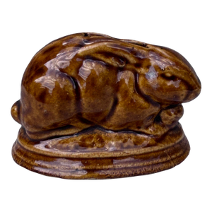 French Majolica Rabbit Money Bank Circa 1900
