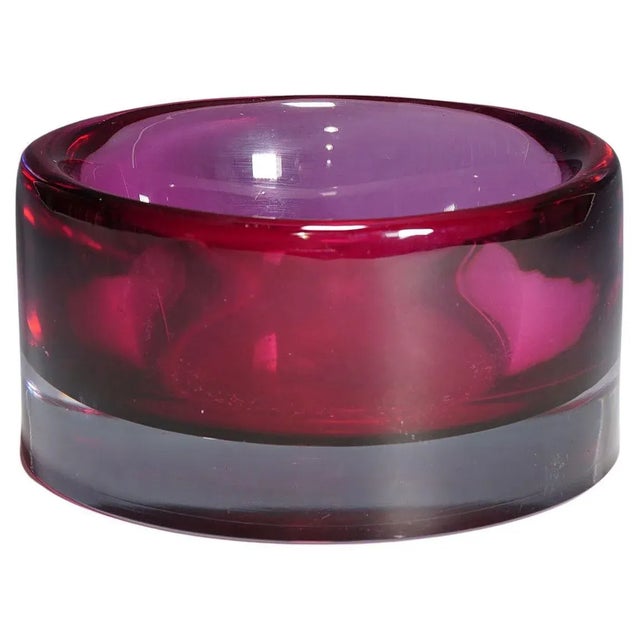 Glass Murano Submerged Bowl by Mario Pinzoni for Seguso, 1969 For Sale - Image 7 of 7