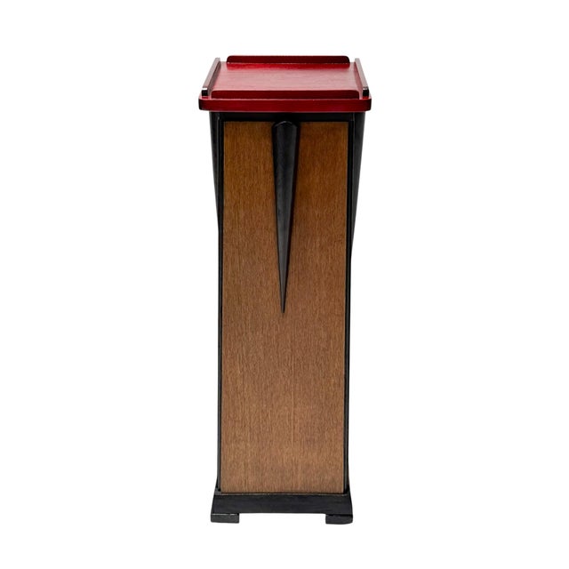 Art Deco Pedestal in Oak by E.G.C. Schubad, 1920s For Sale - Image 3 of 10
