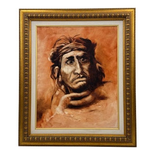 Original Contemporary Western Portrait Study Oil Painting For Sale