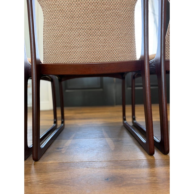 Set of Four Danish Modern Sculptural Rosewood Cantilever Dining Chairs, Denmark, C. 1970 For Sale - Image 14 of 16