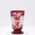 A Bohemian engraved ruby flashed glass vase, circa 1900.