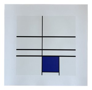 Piet Mondrian, Composition with Blue, Print