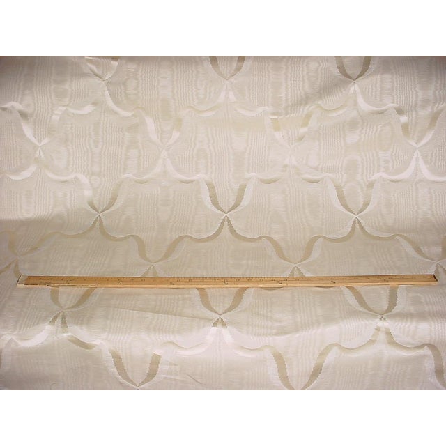 Traditional Kravet Couture Moire Swag Alabaster Scroll Upholstery
