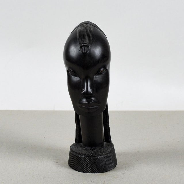 Vintage African Carved Female Bust For Sale - Image 9 of 9