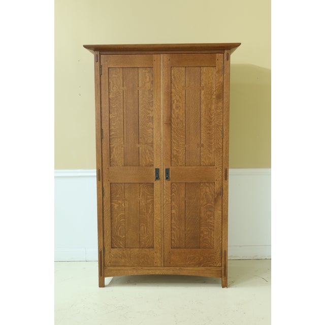 Stickley Mission Oak 2 Door Armoire Wardrobe Chairish