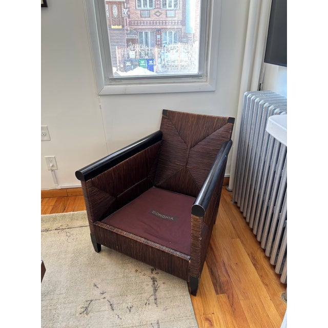 Brown 1990s John Hutton for Donghia Meruba Mahogany Listing For Sale - Image 8 of 9