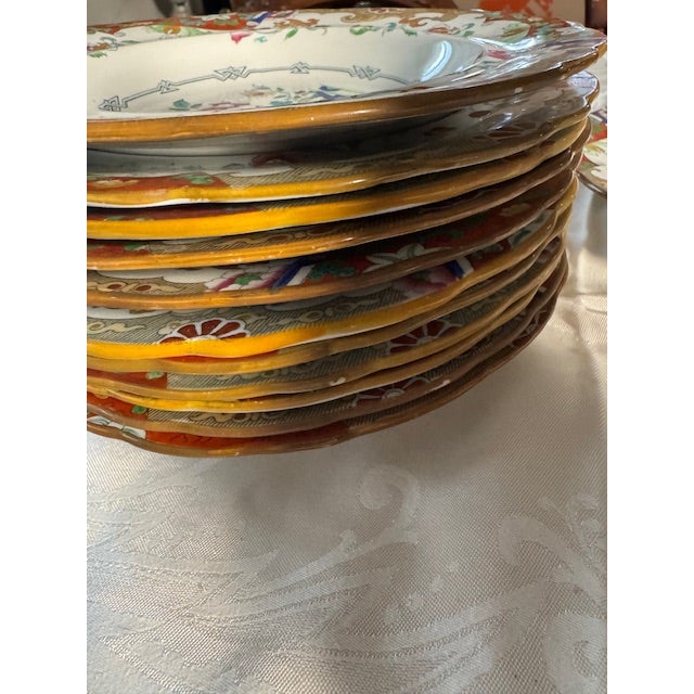 Vintage Ashworth Bros.Ironstone "Dieu Et Mon Droit" Rimmed Soup Bowl. 12 Available For Sale In Detroit - Image 6 of 6