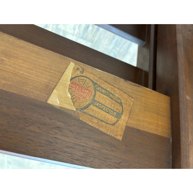 Vintage Full Size Abernathy Furniture Co Traditional Style Low Poster Bed For Sale - Image 9 of 10