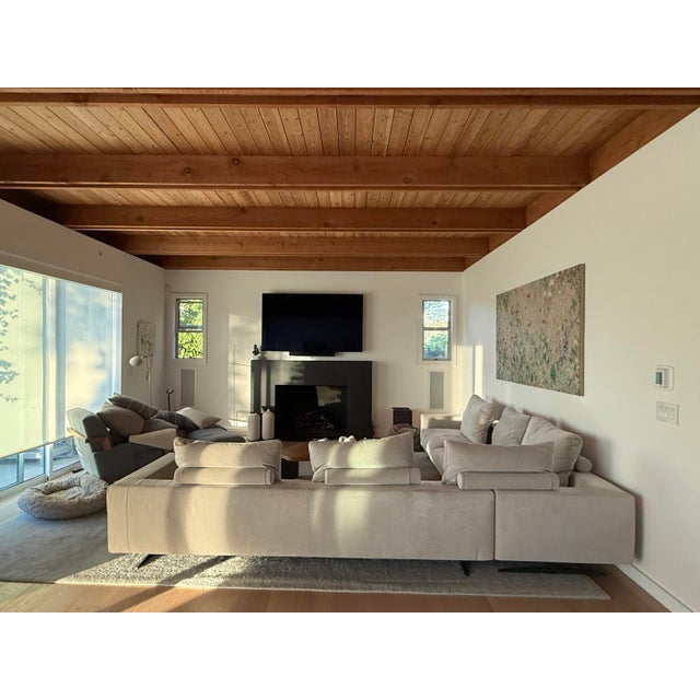 Contemporary Flexform Italian Campiello Couch - Canvas Color For Sale - Image 3 of 15