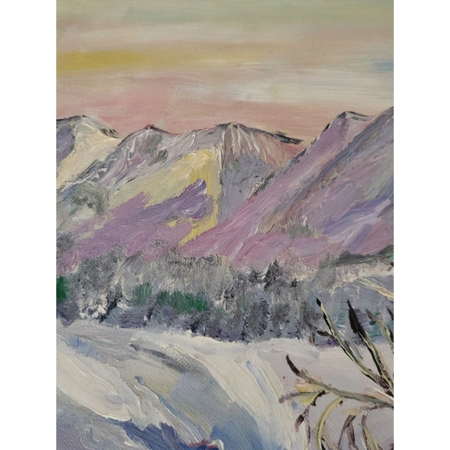 Impressionist 1954 Winter River Landscape Painting For Sale - Image 3 of 11