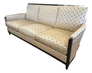 Donghia Golden Sofa With Exposed Wood Frame