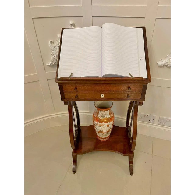 Edwardian Inlaid Mahogany Reading Table For Sale - Image 5 of 18