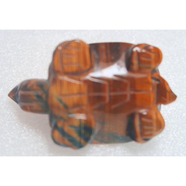 Vintage Hand-Carved Tigers Eye Miniature Turtle - Symbol of Tranquility and Steadfastness; Said to Teach You to Take Your Time and Enjoy Life For Sale - Image 12 of 18