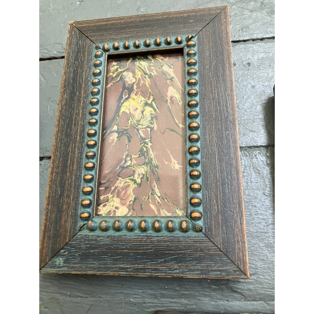 Vintage Collection of 5 Miniature Picture Frames-Set of 5 For Sale - Image 4 of 7