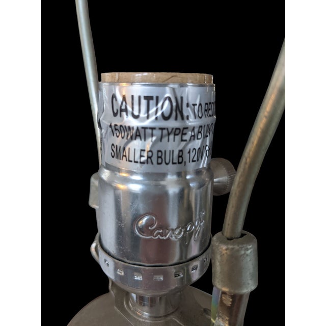 Metal Modern Lucite Column Table Lamp For Sale - Image 7 of 10