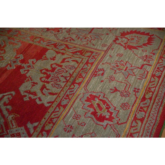 1920s Vintage Turkish Oushak Shadow Medallion Wool Carpet For Sale - Image 9 of 18