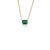 Contemporary Certified 7.7ct Octagon-Cut Green Emerald Solitaire Necklace in 14k Gold For Sale - Image 3 of 13