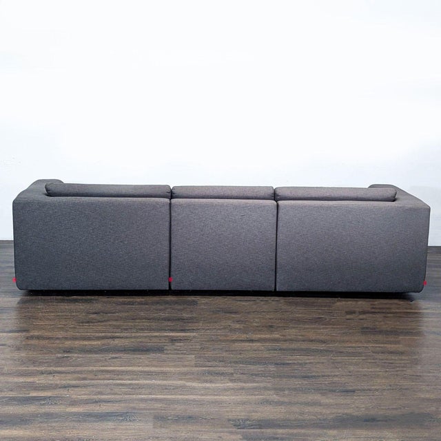 Eq3 Morten Dark Grey 4-Seat Sectional Sofa With Left Chaise For Sale - Image 4 of 8