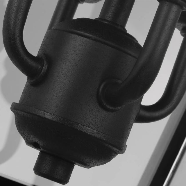 Visual Comfort Sean Lavin by Visual Comfort Studio Galena 4-Light Outdoor Large Lantern Sconce in Textured Black For Sale - Image 4 of 6