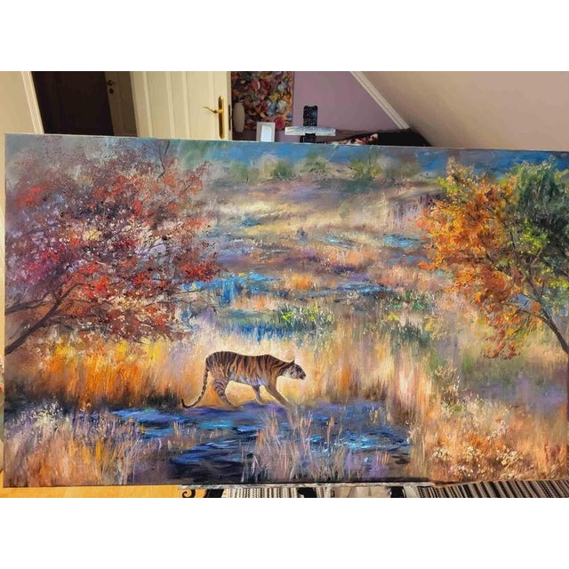 Original oil painting ' Anandamath'. On canvas 60 x 100 cm. 2024 Certificate of authenticity by the Artist. This piece is...