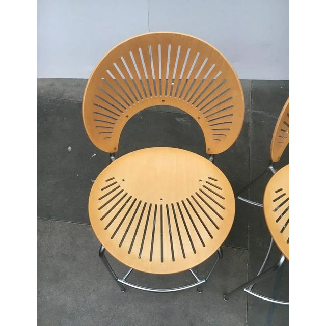 Beige Danish Trinidad Barstools and Table by Nanna Ditzel for Fredericia, 1990s, Set of 4 For Sale - Image 8 of 18