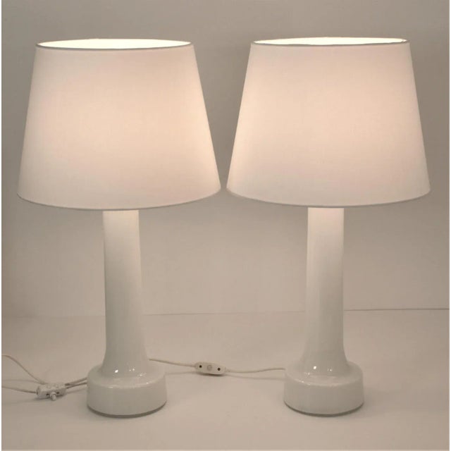 Bergboms Large Art Glass Table Lamps by Bergboms, Sweden, 1960s, Set of 2 For Sale - Image 4 of 11