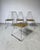 Designer Chairs in Hand-Decorated Leather and Steel, 1970s, Set of 4 For Sale - Image 10 of 18