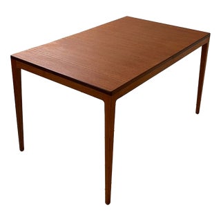 Retractable Dining Table in Teak by Hartmut Lohmeyer for Wilkhahn For Sale