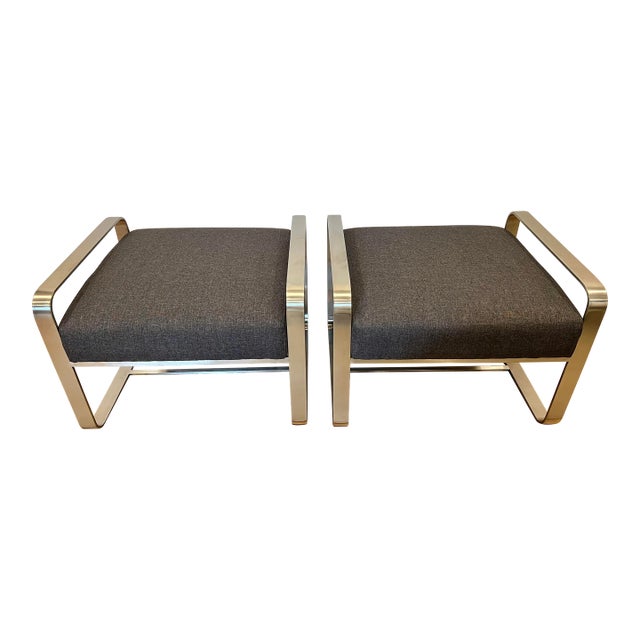 Pasha Axon Modern Ottomans - a Pair For Sale