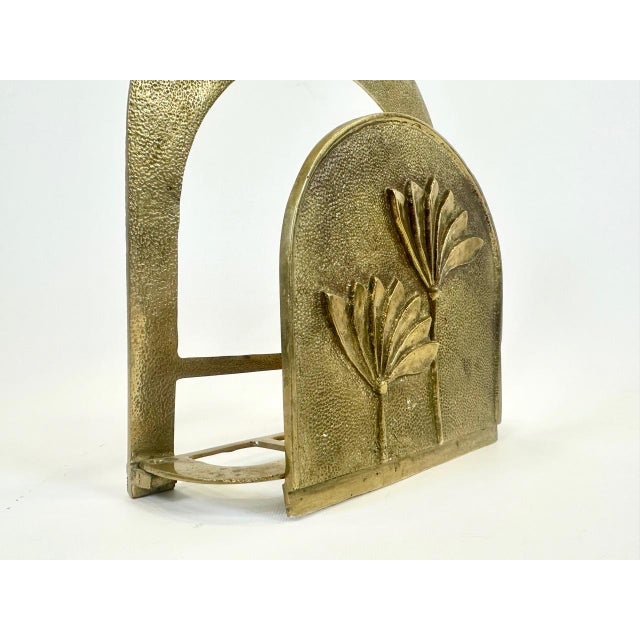 1960s Art Deco Brass Magazine Rack, 1960s For Sale - Image 5 of 12