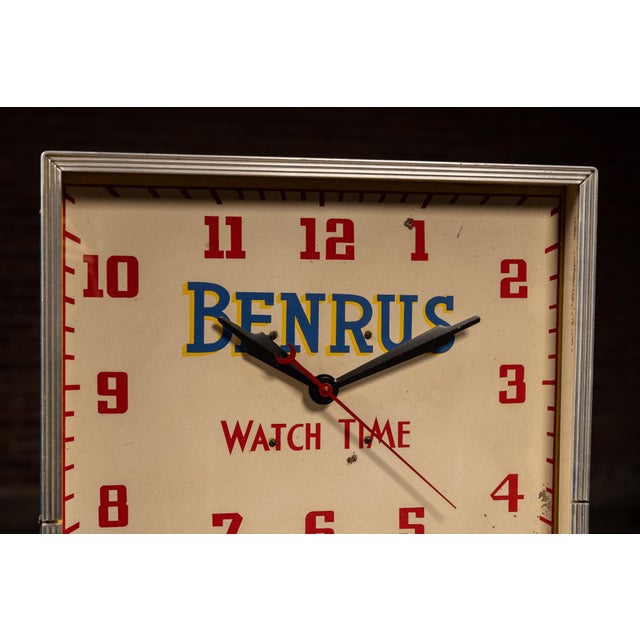 1950s Vintage Maxwell Coffee Advertising Clock by Benrus For Sale - Image 5 of 7