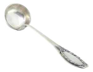 Silver Soup Ladle with Reliefs