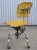 1950s Mid Century Industrial Bevco Chrome Office Desk Chair With Yellow Upholstery For Sale - Image 4 of 12